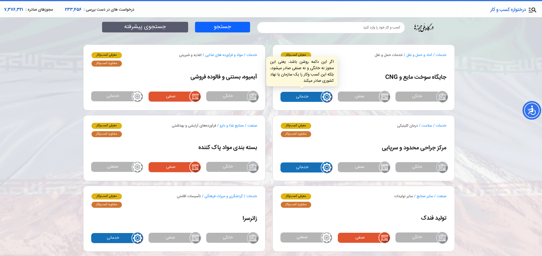 آموزش ثبت درخواست تمدید در درگاه ملی مجوزها